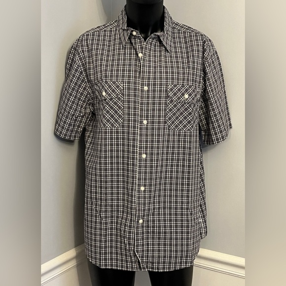 Chaps Other - Chaps Denim Black & White Cotton Button Down Shirt Size XL